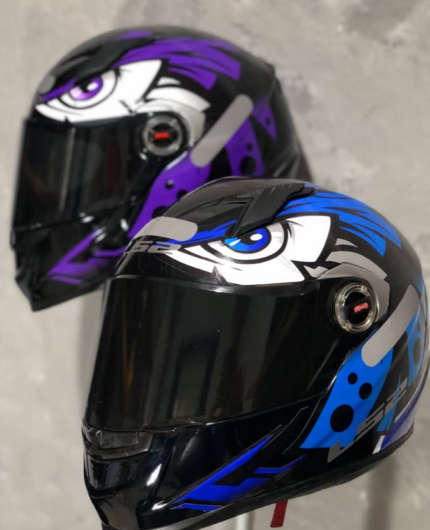 kit Casal Ls2 ff358 Tribal combo casal Azul + Roxo Lançamento